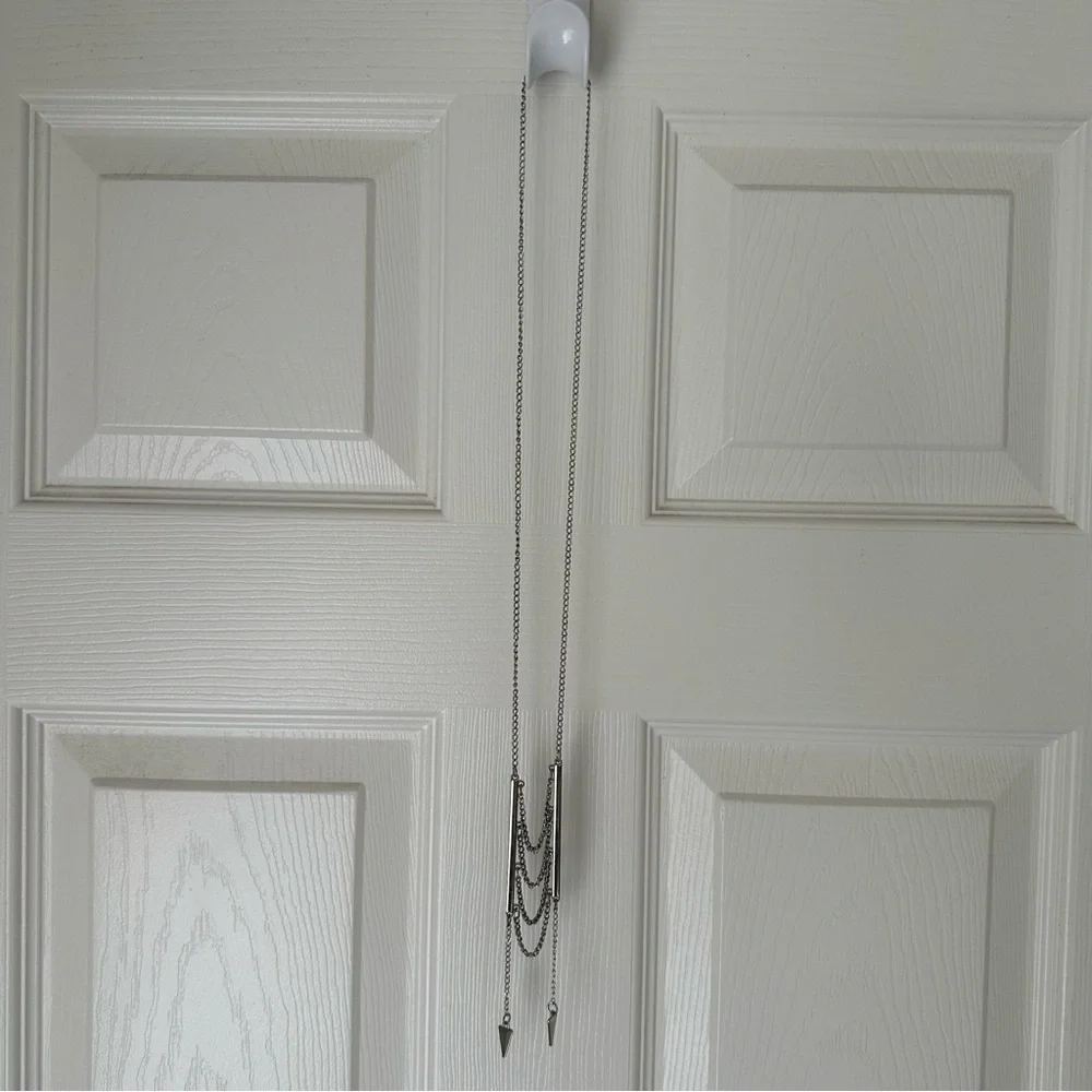 2 for $13 Silver colored long fashion necklace - Picture 3 of 3